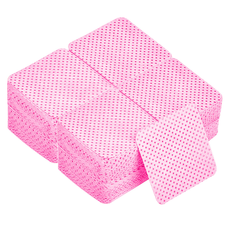 Eyelash cotton wipes 100 stk pink