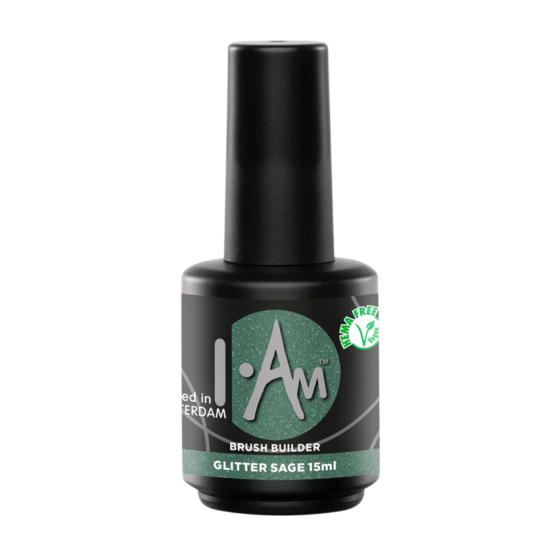 I.Am Brush Builder Glitter Sage, 15 ml